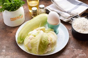 Оладьи из цветной капусты и кабачков