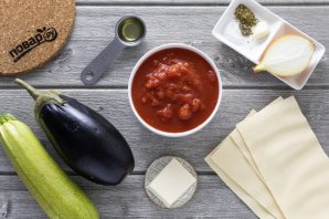 Овощная лазанья из кабачков и баклажанов