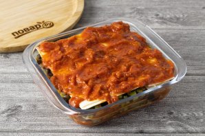 Овощная лазанья из кабачков и баклажанов