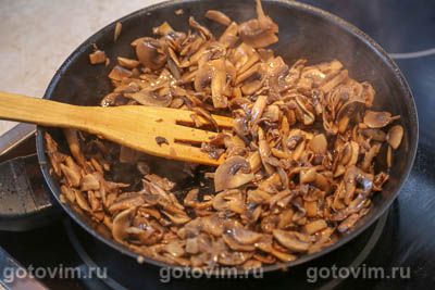 Печеночный торт с грибами