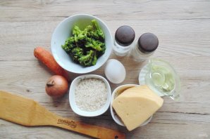 Рисовая запеканка с брокколи в духовке