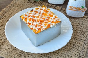 Салат "Павлинка" с яблоками