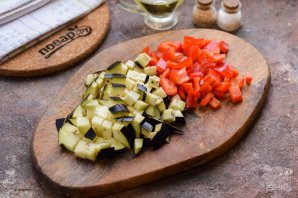 Салат с мидиями и баклажанами