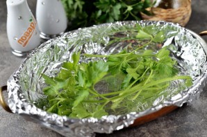 Скумбрия с петрушкой в духовке