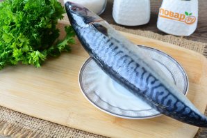 Скумбрия соленая в пакете