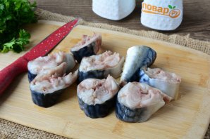 Скумбрия соленая в пакете