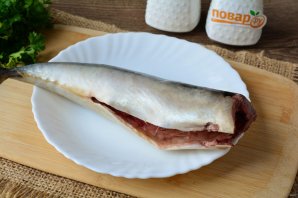 Скумбрия соленая в пакете