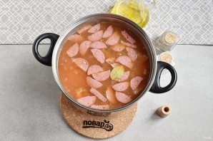 Суп из нута с копченостями