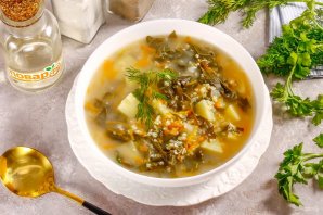 Суп из виноградных листьев