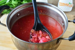 Суп с фасолью и свеклой