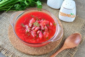 Суп с фасолью и свеклой