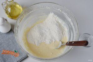 Творожные вафли с яблоком