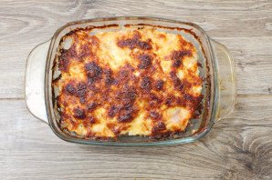 Запеканка из кабачков с фаршем и рисом