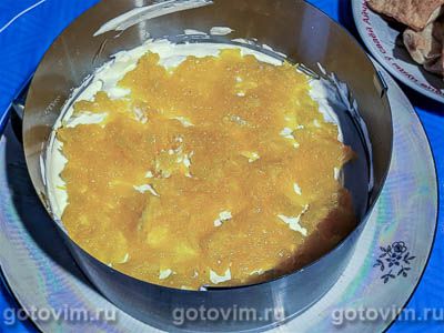 Апельсиновый торт из слоеного теста со взбитыми сливками Апельсиновый торт из слоеного теста со взбитыми сливками