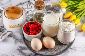 Блины с клюквенной начинкой