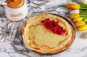 Блины с клюквенной начинкой