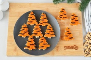 Брускетты "Елочки" на Новый год Тигра