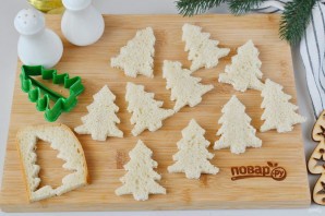 Брускетты "Елочки" на Новый год Тигра