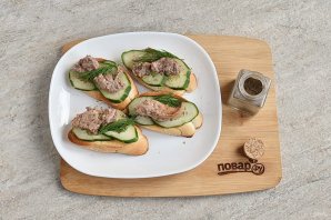 Бутерброды с печенью трески