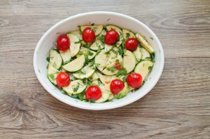 Форель с кабачками в духовке