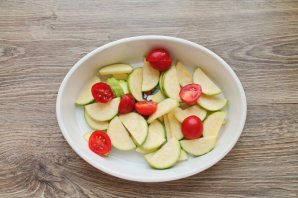 Форель с кабачками в духовке