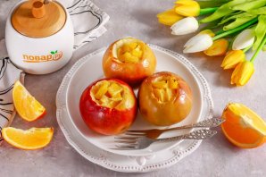 Яблоки запеченные с апельсином