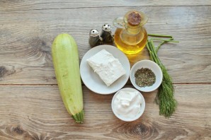 Кабачки с сыром фета в духовке