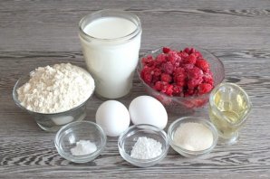 Малиновые панкейки