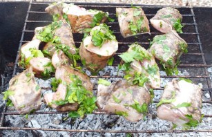 Налим на мангале