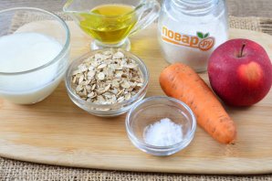 Овсяные оладьи с яблоком и морковью