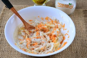 Овсяные оладьи с яблоком и морковью