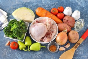 Рагу из курицы с овощами