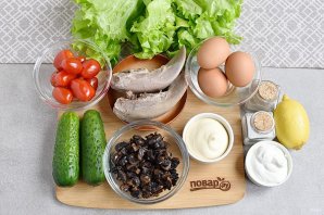 Салат "Гурман" с языком