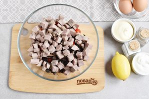 Салат "Гурман" с языком