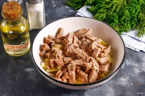 Салат из языка и сельдерея