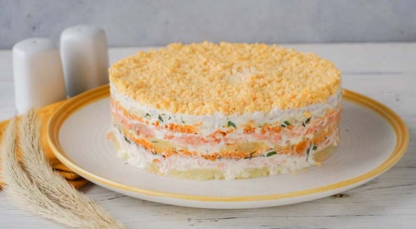 Салат Мимоза с горбушей, пошаговый рецепт с фото Салат Мимоза с горбушей, пошаговый рецепт с фото