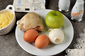 Салат "Мужской каприз" с яблоками Салат "Мужской каприз" с яблоками