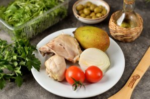 Салат с курицей, авокадо и рукколой Салат с курицей, авокадо и рукколой