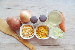 Суп из гороха и кукурузы