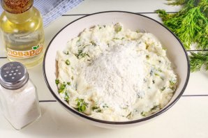 Сырники с кинзой