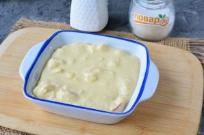 Творожная запеканка с яблоками без муки