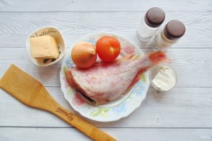 Запеченный окунь по-французски