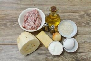 Запеканка из кабачков с фаршем и рисом