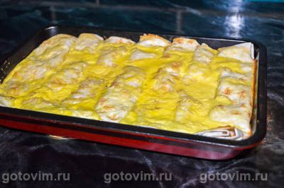 Запеканка из лаваша с творогом и сгущенкой в сметанной заливке Запеканка из лаваша с творогом и сгущенкой в сметанной заливке