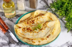 Блины с луковым припеком