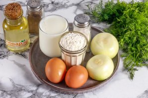 Блины с луковым припеком