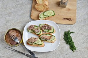 Бутерброды с печенью трески