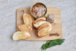 Бутерброды с печенью трески