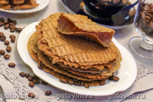 Хрустящие кофейные вафли Хрустящие кофейные вафли