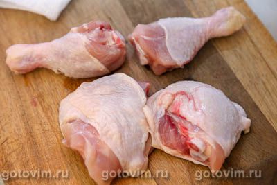 Курица с картофелем, запеченная с творожным сыром